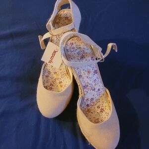 Floral Canvas Espadrille Wedges